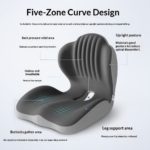 Ergonomic Lumbar Support Seat Cushion - Posture Correcting Memory Foam Chair Pad for Students Office Home Use