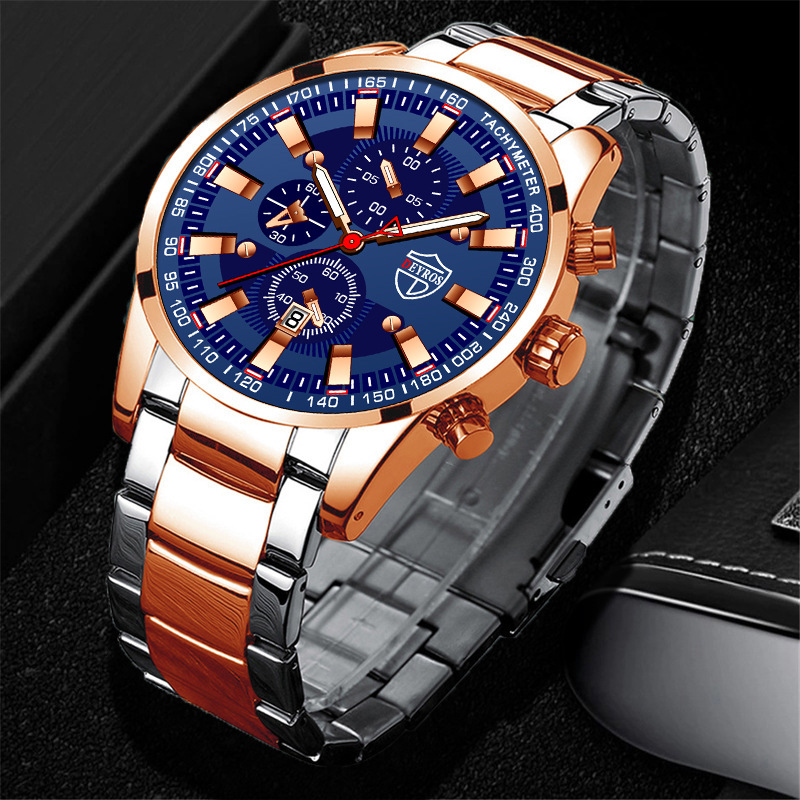 Stainless Steel Luminous Quartz Wristwatch For Men - Image 2