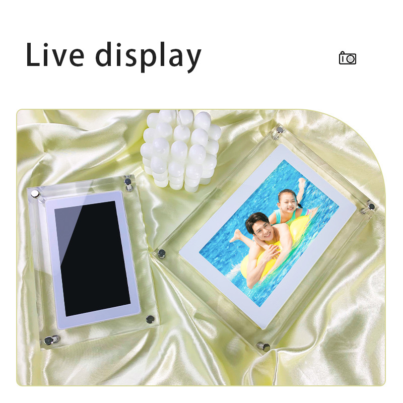 Digital Picture Frame Acrylic Video Player Digital Photo Frame Vertical Display With 1GB And Battery Type C Video Frame Gift For Loved - Image 8